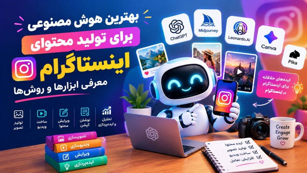 بهترین هوش مصنوعی برای تولید محتوای اینستاگرام؛ معرفی ابزارها و روش‌ها